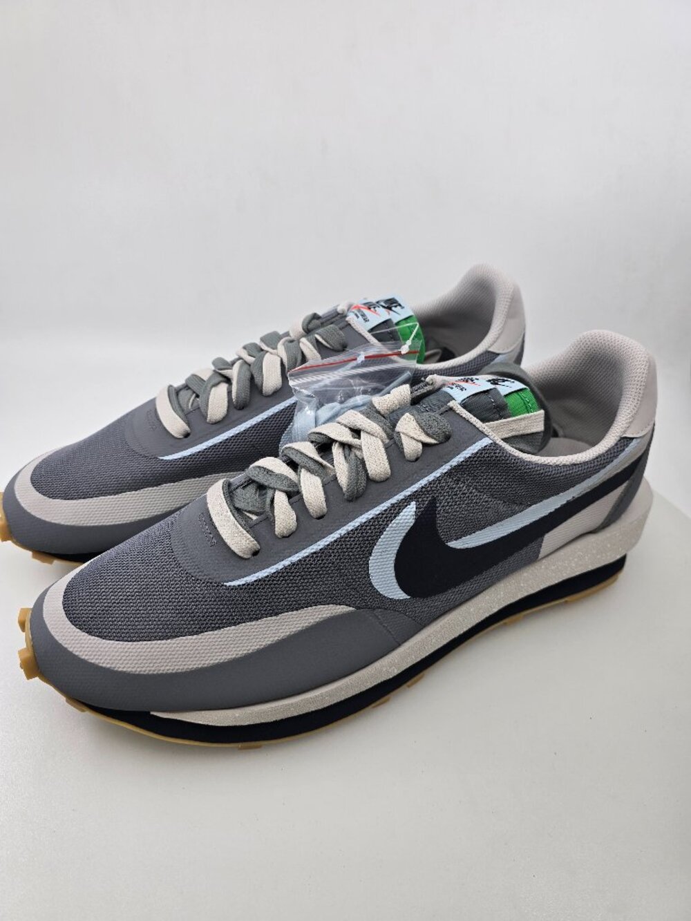 Nike LD Waffle sacai CLOT Kiss of Death 2 Cool Grey [DH3114 001] SIZE14